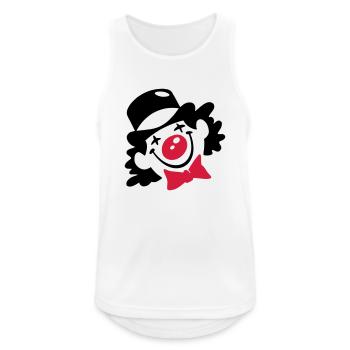 clown - Männer Tank Top atmungsaktiv - Weiß - Vorne - Nick (188cm)