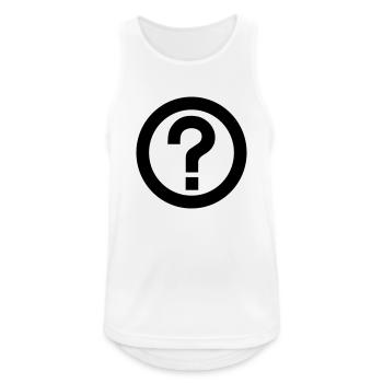 Fragezeichen - Symbol - Männer Tank Top atmungsaktiv - Weiß - Vorne - Nick (188cm)