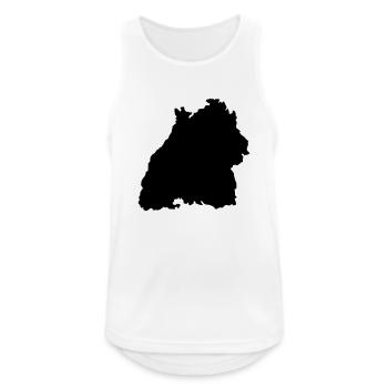 Baden Württemberg - Männer Tank Top atmungsaktiv - Weiß - Vorne - Nick (188cm)