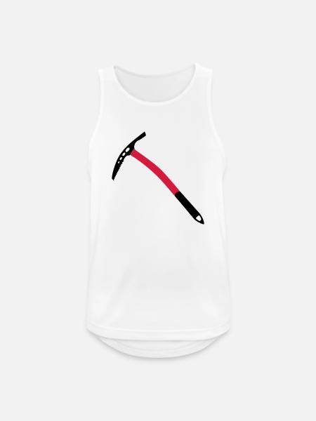 Klatring, tovværk, knob, bjerg, carbine, - Herre tanktop åndbar - hvid