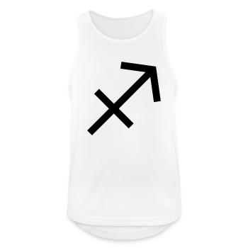Schütze - Männer Tank Top atmungsaktiv - Weiß - Vorne - Nick (188cm)