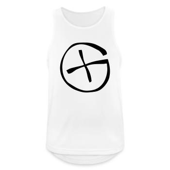 geocaching 0 - Männer Tank Top atmungsaktiv - Weiß - Vorne - Nick (188cm)