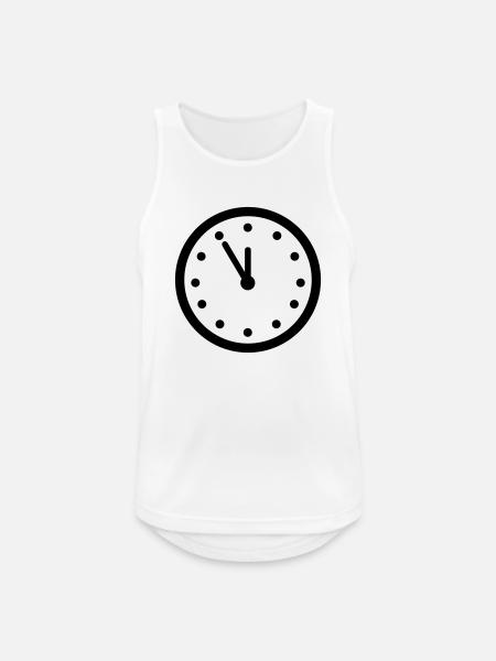 Clock - Line - Men's Breathable Tank Top - white