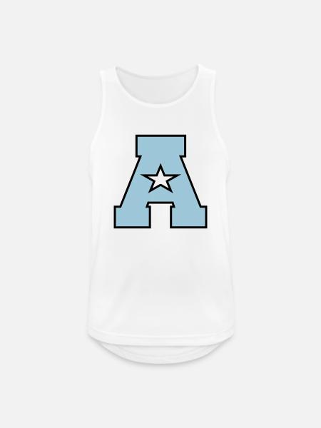 a_letter - Männer Tank Top atmungsaktiv - Weiß