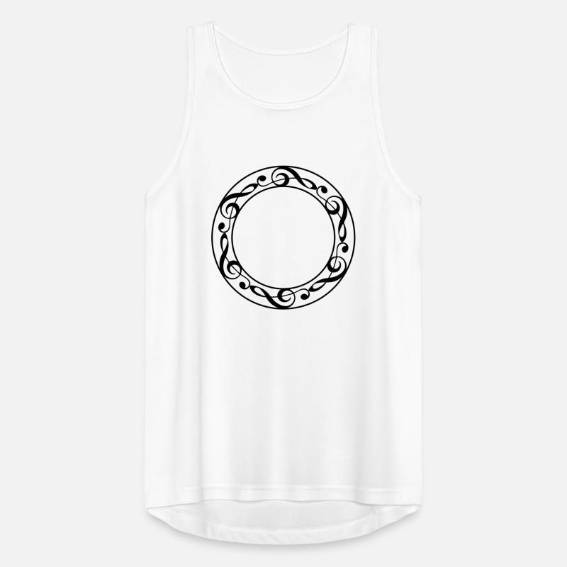 Music notes violin clef frame YOUR TEXT Männer Tank Top atmungsaktiv