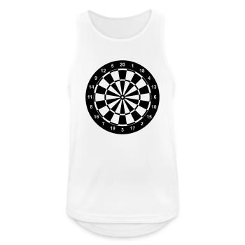 dartboard_1fb - Männer Tank Top atmungsaktiv - Weiß - Vorne - Nick (188cm)