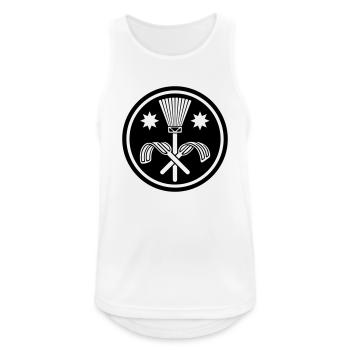 Schornsteinfeger Zunftzeichen negativ - Männer Tank Top atmungsaktiv - Weiß - Vorne - Nick (188cm)