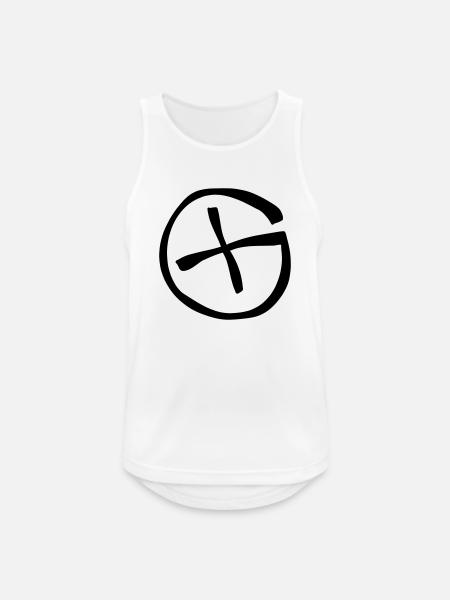 geocaching mittel - Männer Tank Top atmungsaktiv - Weiß