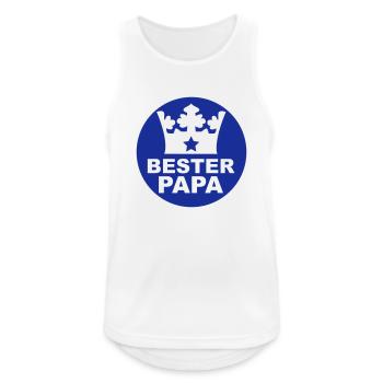 Bester Papa - Männer Tank Top atmungsaktiv - Weiß - Vorne - Nick (188cm)