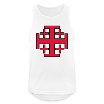 jerusalem cross crusades - Men's Breathable Tank Top - white - Front - Nick (188cm)