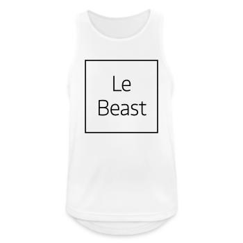 Le respiration the beast Monster beast typo - Men's Breathable Tank Top - white - Front - Nick (188cm)