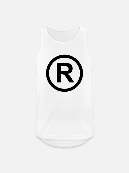 registred - Männer Tank Top atmungsaktiv - Weiß