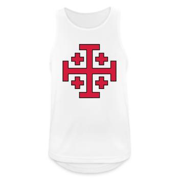 Jerusalem Cross - Men's Breathable Tank Top - white - Front - Nick (188cm)