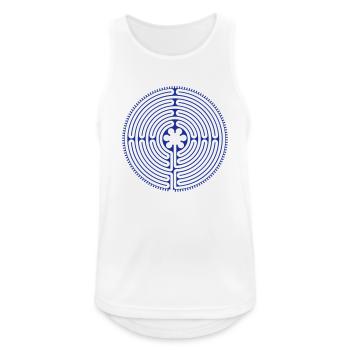 Labyrinth von Chartres - Männer Tank Top atmungsaktiv - Weiß - Vorne - Nick (188cm)