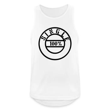 Single - Männer Tank Top atmungsaktiv - Weiß - Vorne - Nick (188cm)