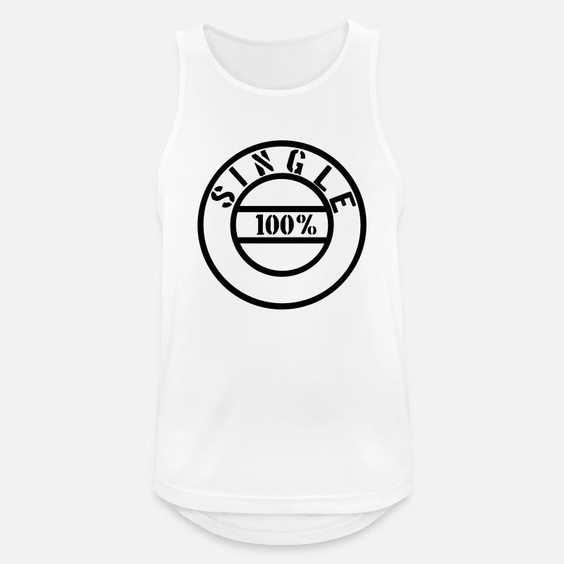 Single - Männer Tank Top atmungsaktiv - Weiß