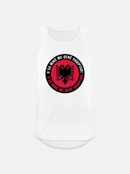 001 Albania - Men's Breathable Tank Top - white