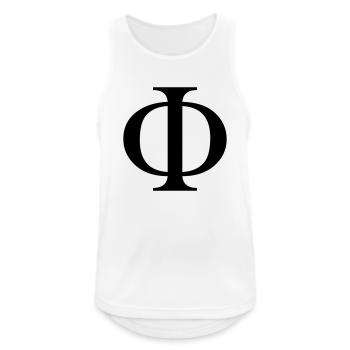 phi greek - Männer Tank Top atmungsaktiv - Weiß - Vorne - Nick (188cm)