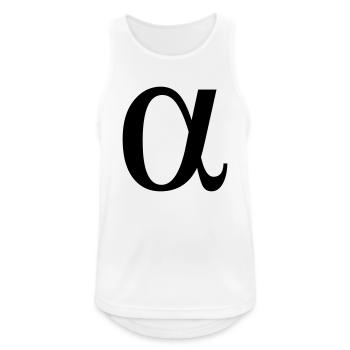 alpha greek - Männer Tank Top atmungsaktiv - Weiß - Vorne - Nick (188cm)