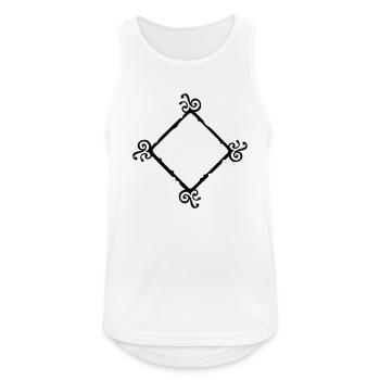 frame_vec_1 de - Männer Tank Top atmungsaktiv - Weiß - Vorne - Nick (188cm)