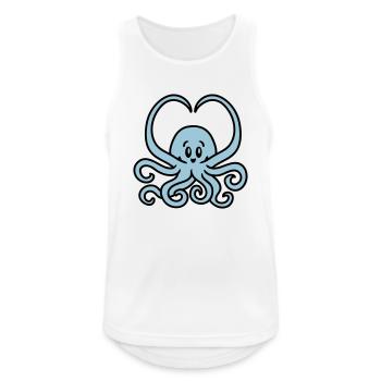 Coeur Squid - Débardeur respirant Homme - blanc - Devant - Nick (188cm)