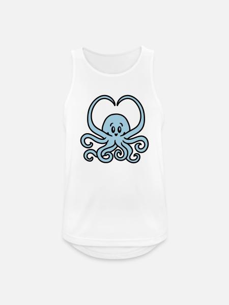 Coeur Squid - Débardeur respirant Homme - blanc