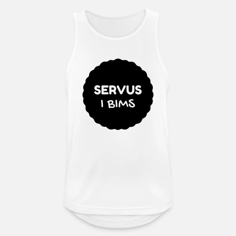 SERVUS - Männer Tank Top atmungsaktiv - Weiß