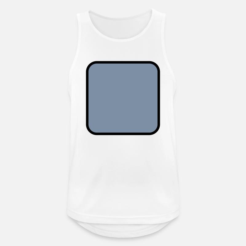 Quadrat grau gefüllt rund - Männer Tank Top atmungsaktiv - Weiß