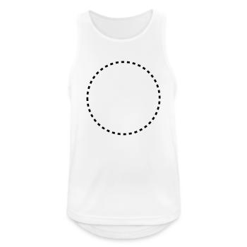 dashed_circle_1c - Männer Tank Top atmungsaktiv - Weiß - Vorne - Nick (188cm)
