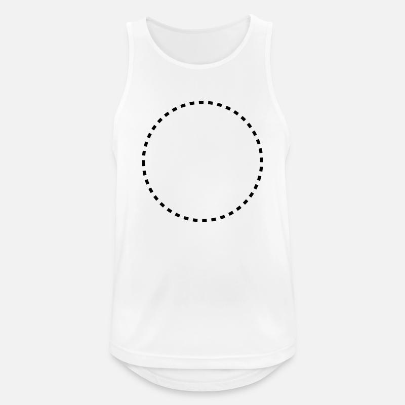 dashed_circle_1c - Männer Tank Top atmungsaktiv - Weiß