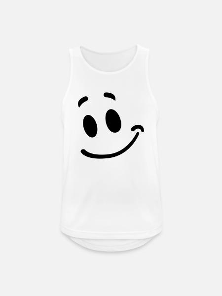 Lachgesicht - Men's Breathable Tank Top - white
