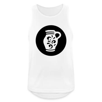 Frankfurter Bembel - Men's Breathable Tank Top - white - Front - Nick (188cm)