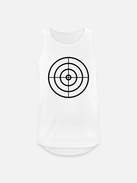 TARGET PAINTBALL ZIELSCHEIBE - Männer Tank Top atmungsaktiv - Weiß