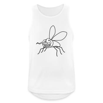 grin_mosquito_1c - Männer Tank Top atmungsaktiv - Weiß - Vorne - Nick (188cm)