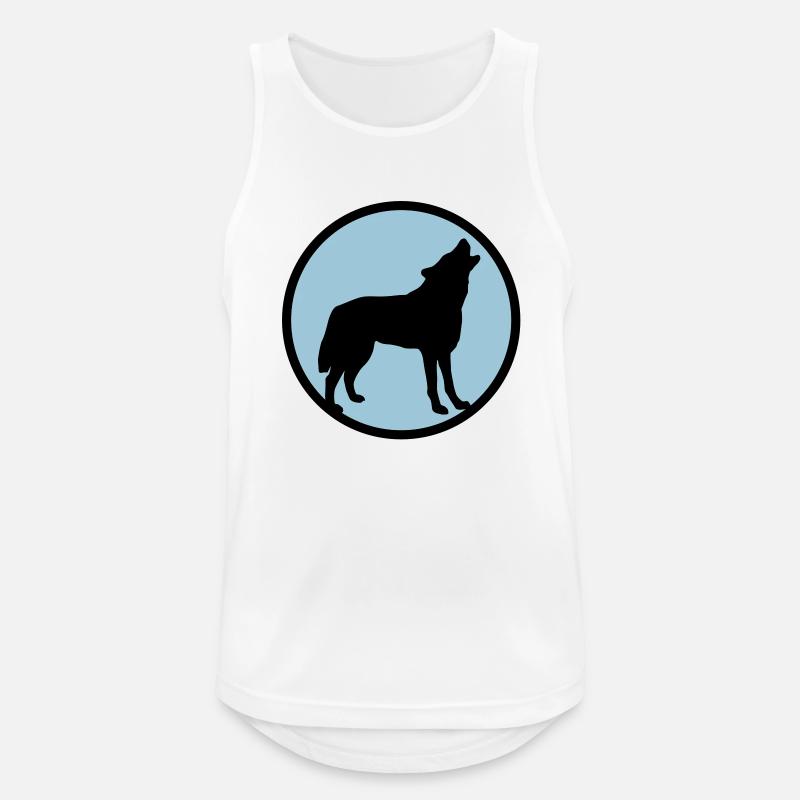 wolf_092011_d_2c - Men's Breathable Tank Top - white