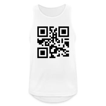 Single Barcode - Männer Tank Top atmungsaktiv - Weiß - Vorne - Nick (188cm)