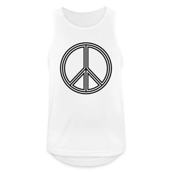 Peacesign Bold Inline - Men's Breathable Tank Top - white - Front - Nick (188cm)