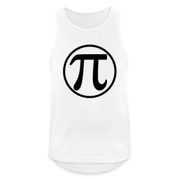 Pi - Männer Tank Top atmungsaktiv - Weiß - Vorne - Nick (188cm)