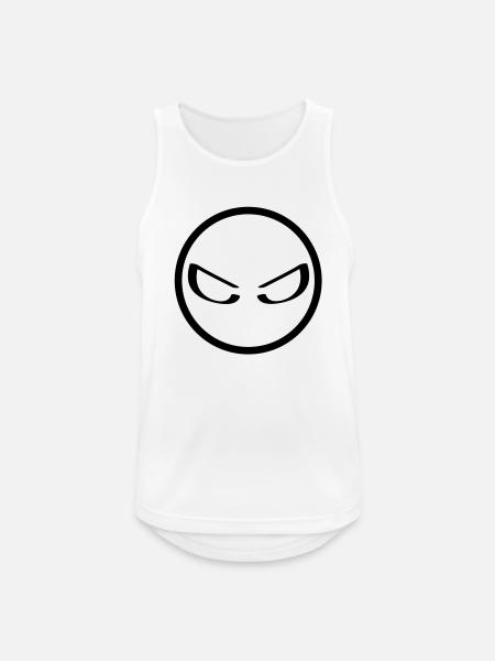 Kopf - Männer Tank Top atmungsaktiv - Weiß