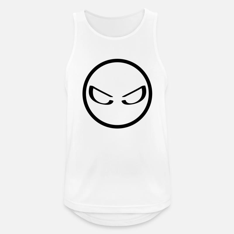Kopf - Männer Tank Top atmungsaktiv - Weiß