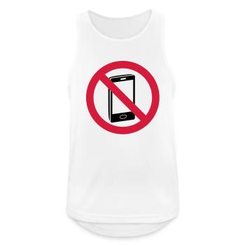 Handy verbot - Männer Tank Top atmungsaktiv - Weiß - Vorne - Nick (188cm)