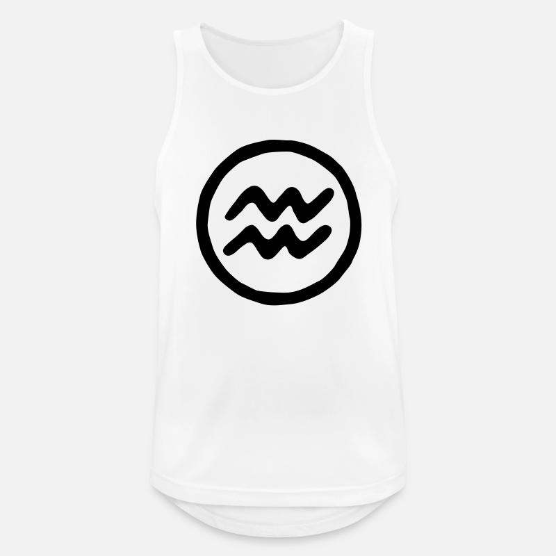 wassermann_a_1c - Männer Tank Top atmungsaktiv - Weiß
