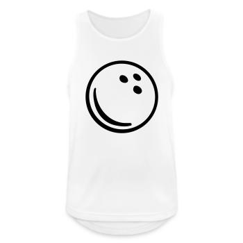 Bowling - Männer Tank Top atmungsaktiv - Weiß - Vorne - Nick (188cm)