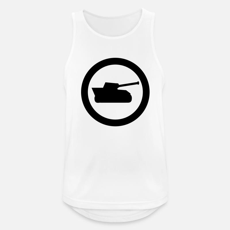 panzer icon - Männer Tank Top atmungsaktiv - Weiß