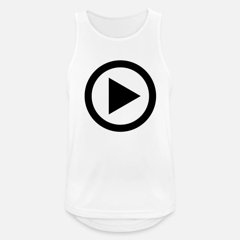 play - Männer Tank Top atmungsaktiv - Weiß