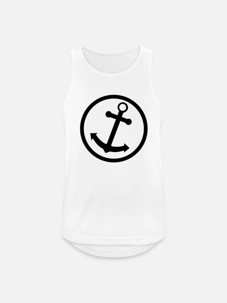 anker_symbol - Männer Tank Top atmungsaktiv - Weiß
