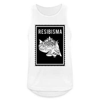Resibisma - Wayang - Männer Tank Top atmungsaktiv - Weiß - Vorne - Nick (188cm)