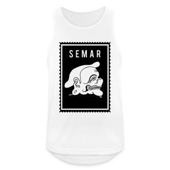 Semar - Wayang - Männer Tank Top atmungsaktiv - Weiß - Vorne - Nick (188cm)