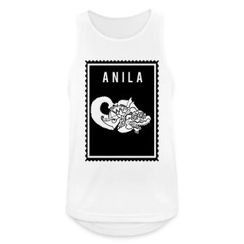Anila - Wayang - Männer Tank Top atmungsaktiv - Weiß - Vorne - Nick (188cm)