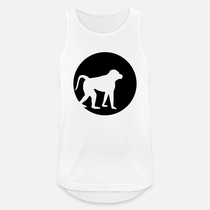 Monkey Moon Effect - Männer Tank Top atmungsaktiv - Weiß